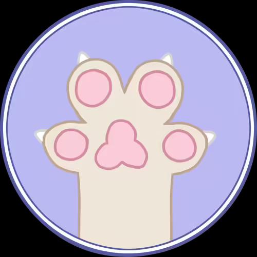 Artwork by Jadepus, a paw with pink beans!
